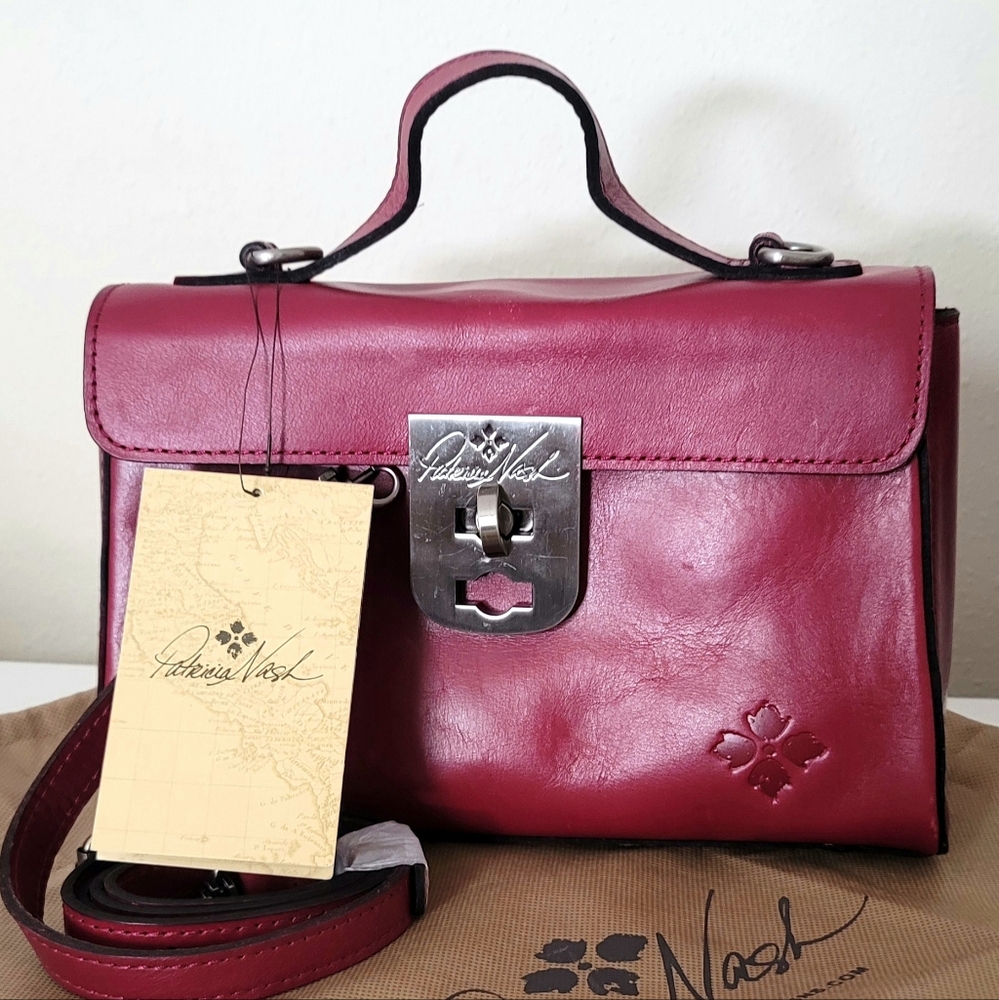 Patricia Nash Chauncey Satchel Oxblood NWT